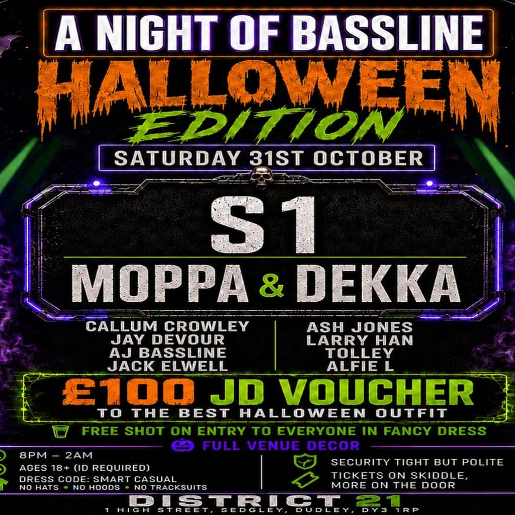 Bassline Halloween Special, District21, Dudley